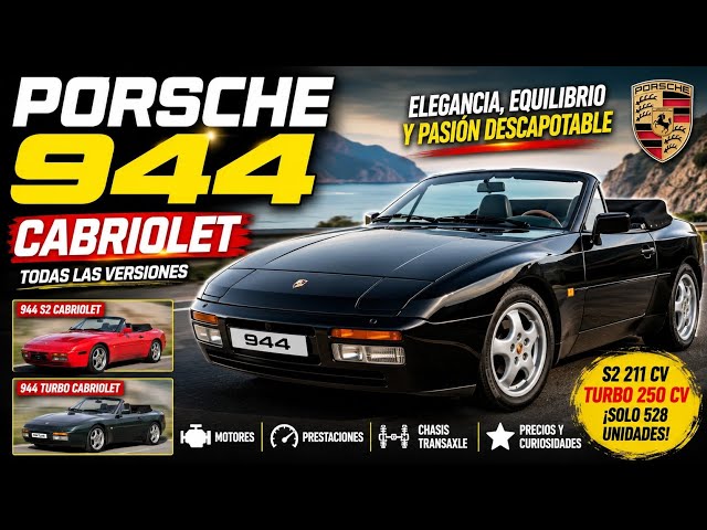 Porsche 944 Cabriolet: La historia completa S2, Turbo Cabriolet y precios actuales