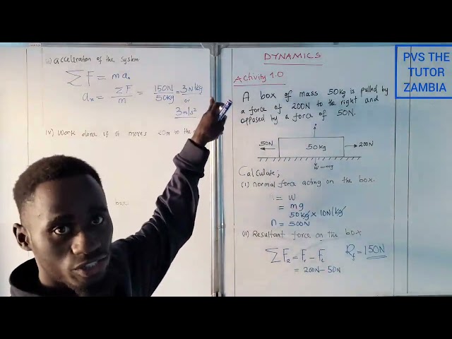 Forces and Motion Example Exam Question | Physics Dynamics| #ecz