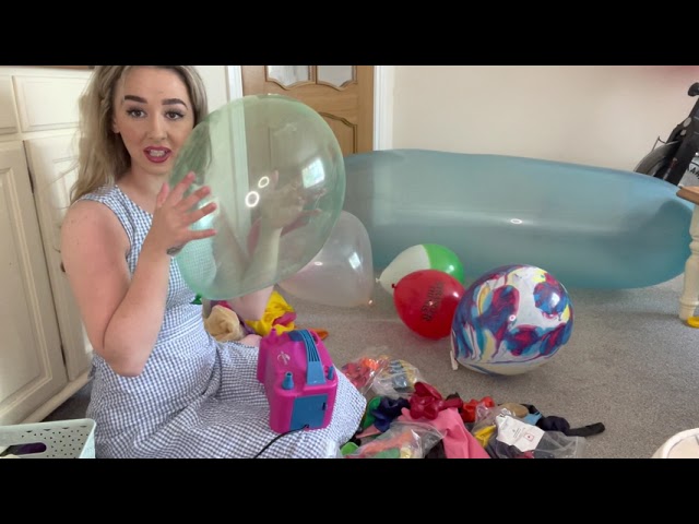 BLOWING UP 100 DIFFERENT SIZE, SHAPE AND THEMED BALLOONS IVE COLLECTED IN A YEAR 🌈🎈