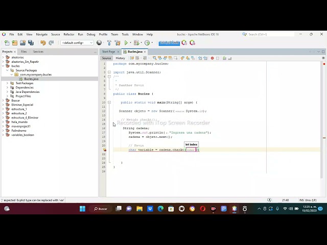 Método charAt en java