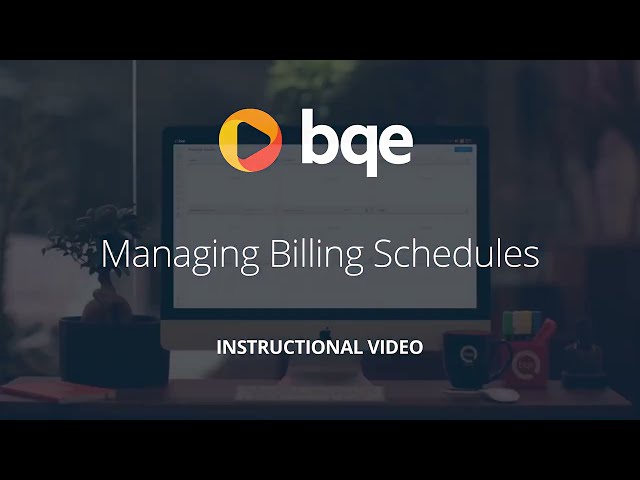 Managing Milestone Billing Schedules