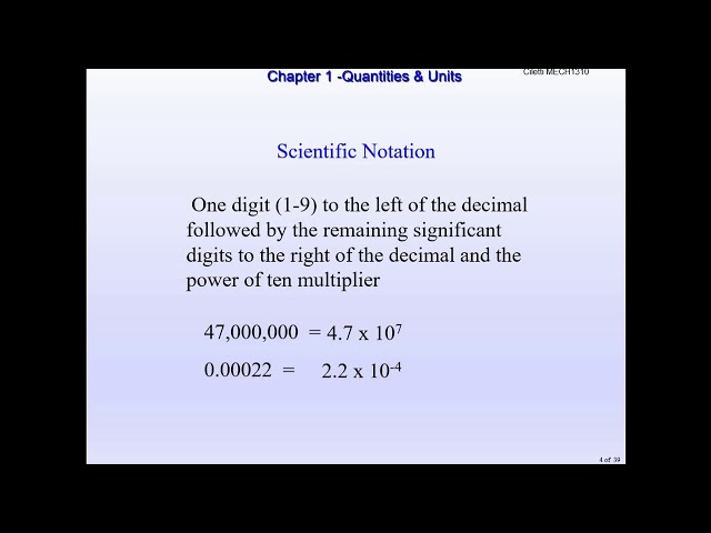 MECH1310 Lecture 1 Chapter 1 Quantities and Units
