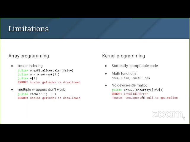 [JuliaGPU] A brief introduction to oneAPI.jl by Dr. Tim Besard