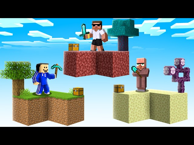 Surviving Biome Skyblock in Minecraft..