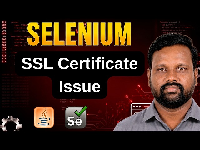 Handle SSL Certificate Error in Selenium WebDriver | SSL Certificate Issue | Selenium Tamil Tutorial