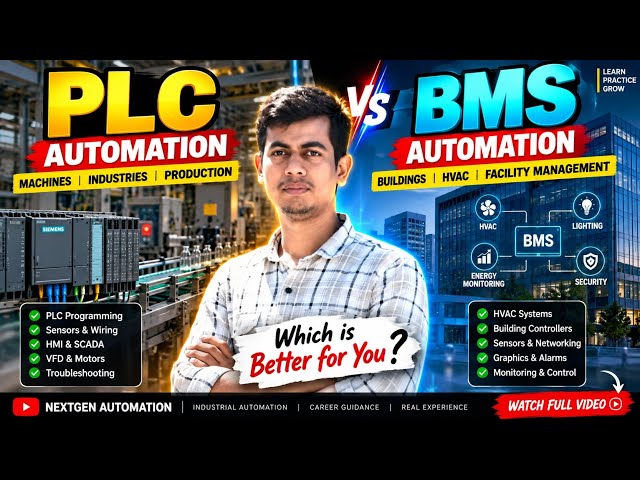 PLC Automation vs BMS Automation | Difference, Jobs, Skills & Career Explained