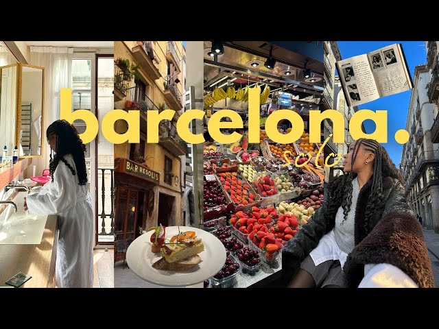 SOLO TRAVEL to BARCELONA Vlog | La Sagrada, Getting Braids, Shopping, tapas & more ( +Travel Guide)