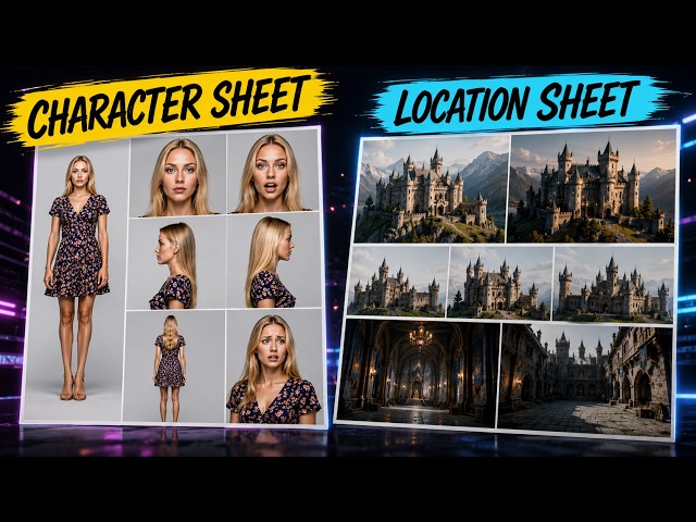 Create FULL Character Sheets & Location Sheets in SECONDS with this workflow and Custom Node!