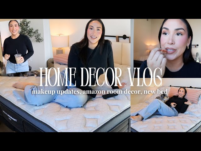 New Home Decor Vlog | Updating My Bedroom + Makeup Updates!