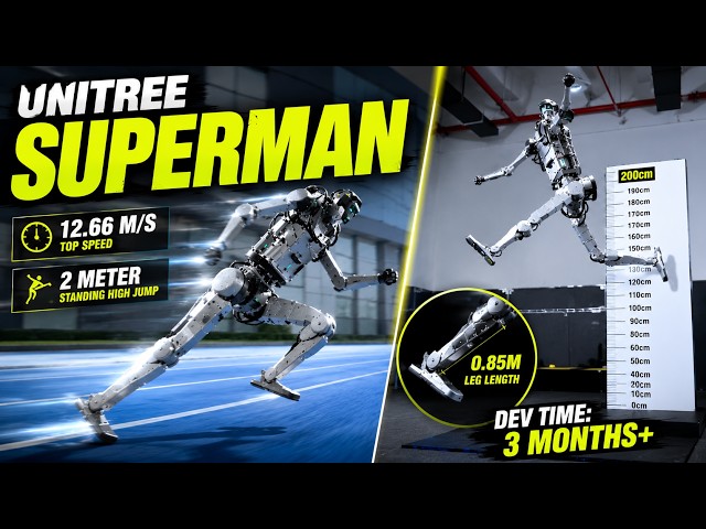 Unitree Superman Robot Jump and Fast Run