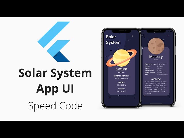 Flutter Solar System App UI Concept | Speed Code