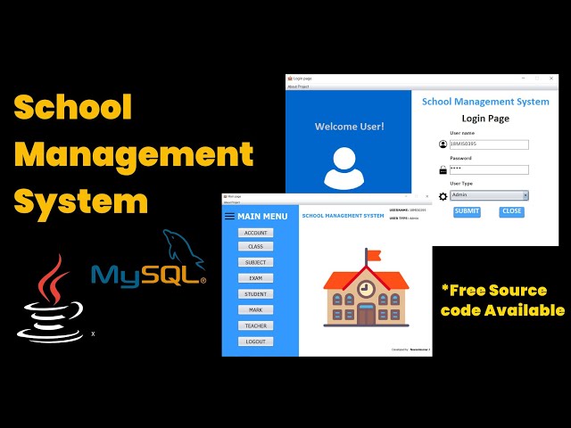 School Management System project in Java | Free source  code available | College Project