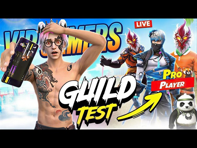 🤬 HARDEST 1 VS 2 LIVE 👑 C BADGE GUILD TEST | VIP GAMERS IS LIVE #live #guildtest #freefire