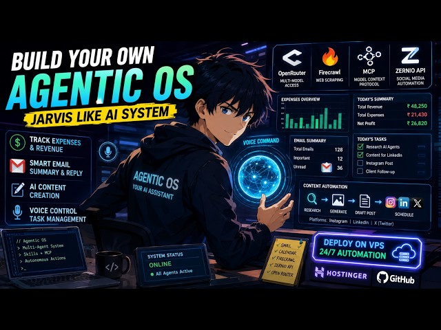Build Your Own AI Agentic OS 🤖  Jarvis AI Dashboard with Claude, GPT-4, MCP & OpenRouter