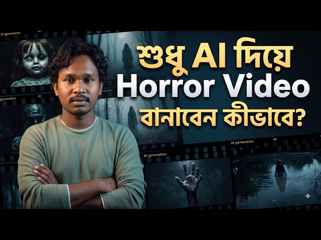 শুধু AI দিয়ে Horror Video বানাবেন কীভাবে? 👻 | Step-by-Step Bangla Tutorial