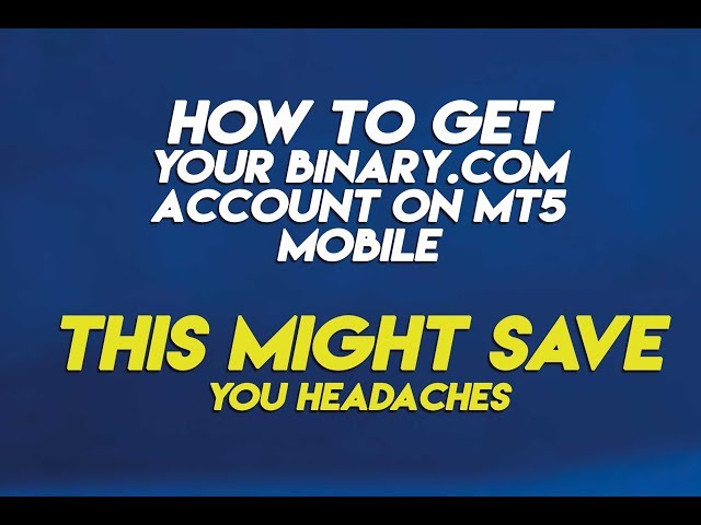 🎯HOW TO GET YOUR BINARY.COM ACCOUNT WORKING ON MT5 for Boom and Crash