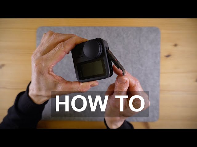 How to Open and Close GoPro MAX Battery Cover (4K)