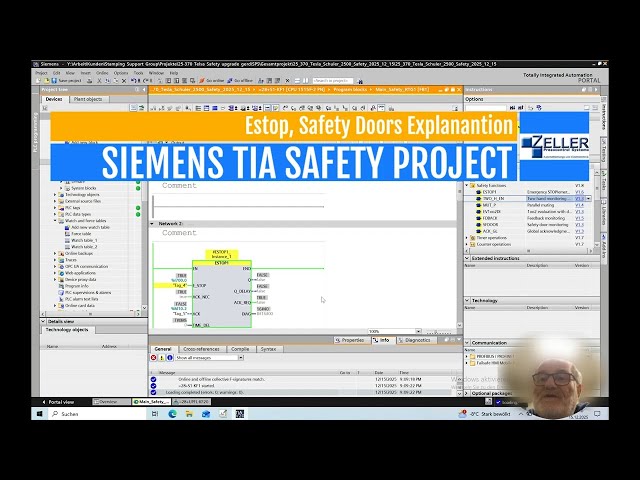 Siemens TIA Portal Safety Integrated Function Block E-Stop and Safety Door #19
