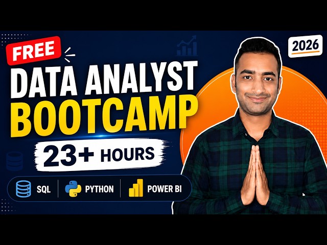 Complete Data Analyst Bootcamp [23+ Hours] | SQL, Python, Pandas, Power BI, DAX & Real Projects