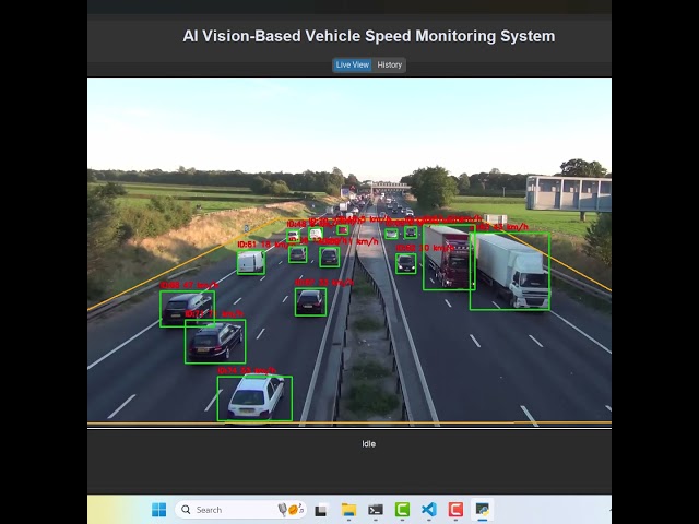 🚗 Real-Time Vehicle Speed Detection & Monitoring System Using Computer Vision & Deep Learning