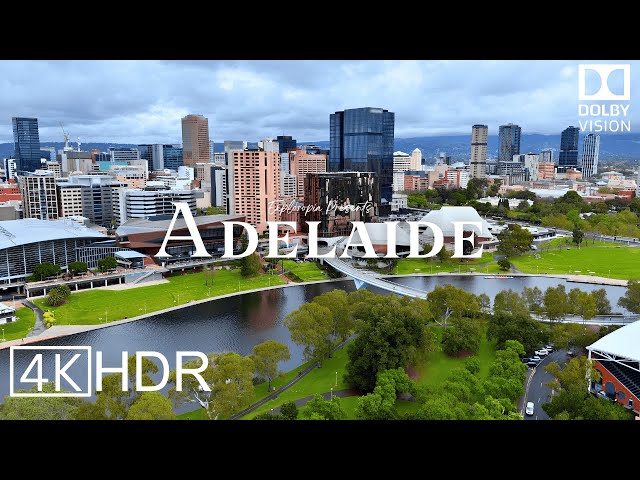 Adelaide City, Australia 🇦🇺 in 4K HDR ULTRA HD 60 FPS Dolby Vision™ Drone Video