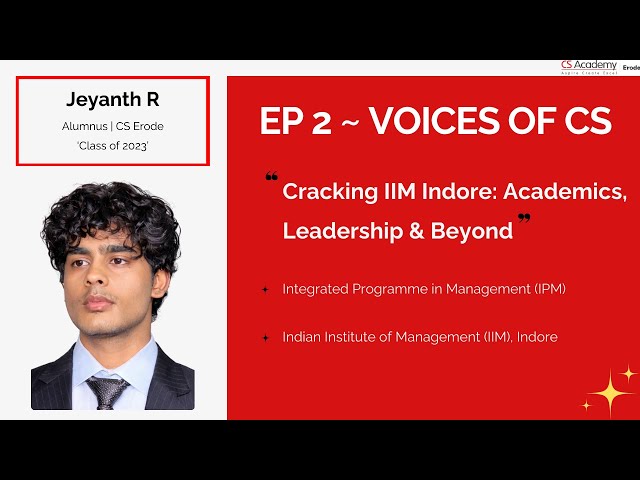 Voices of CS - Episode 2 | Jeyanth |