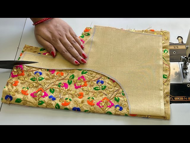 Modern Back Neck Blouse Design | Designer Blouse | Cutting And Stitching Back Neck Blouse Design