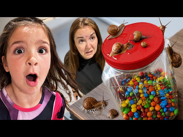 ¡¡LOS CARACOLES SE ROBAN nuestros DULCES!! Las escondidas de Adley, Niko y Navey con la ayuda de ...