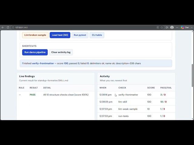 Lesson 6.2: Build a Cursor Agent Skill (SKILL.md) with Python Linting & Live Dashboard #claude