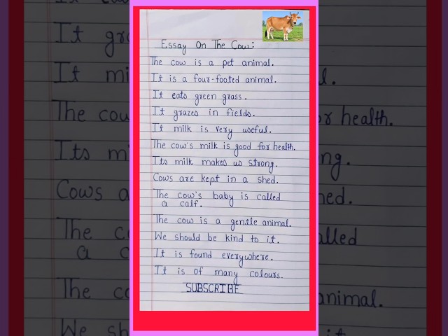 10 Line Essay On The Cow | Cow Par Essay English me | 10 Line Gay Par Nibandh English me kaise likhe