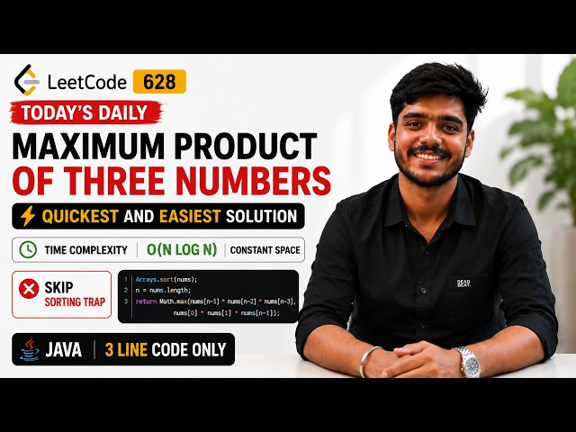 LeetCode 628 Maximum Product of Three Numbers | Fastest Solution | TRAP 95% of Developers Miss