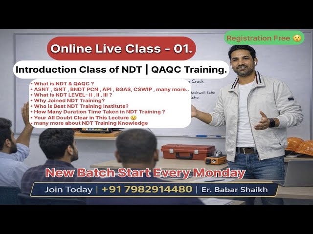 What is NDT Introduction Class 01 | QAQC Institute | Welding | Pipeline | Training Institute #ndt 