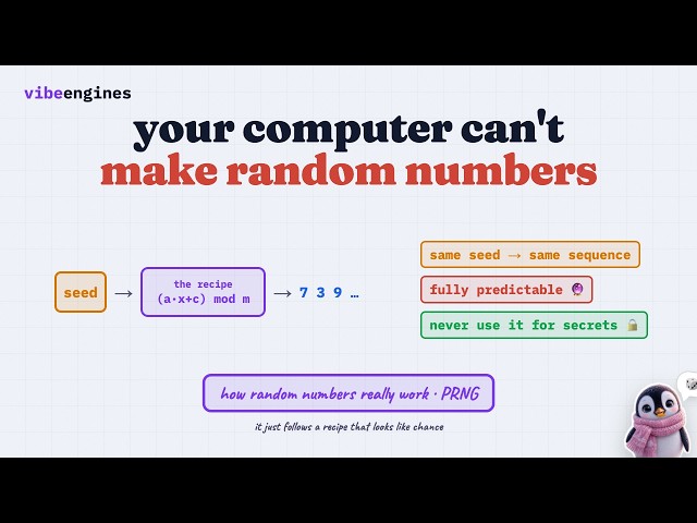 Why your computer can't make random numbers (pseudo-random, explained)