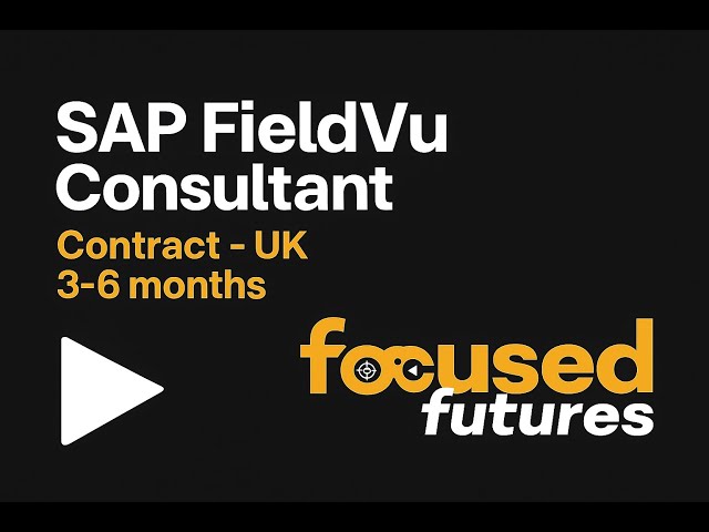 We’re Hiring: SAP FieldVu Consultant (UK) – Full-Time | 3–6 Month FTC our Outside IR35 @VistaVu