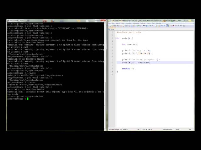 Programming example: Common syntax errors
