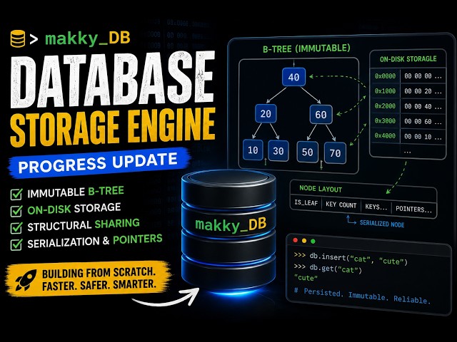 I Built a Database Storage Engine From Scratch (B-Tree + Disk Persistence)