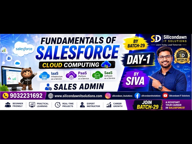 Salesforce Admin Training | Batch-29 | Day-1 | Fundamentals of Salesforce & Cloud Computing