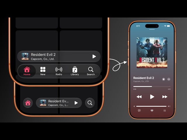 Apple Music Player Bottom Bar Transition | SwiftUI | iOS 27