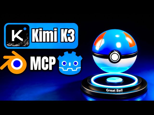 Kimi K3 CRAZY Blender MCP and Godot MCP Test! Makes FIFA Game Horror Game Physics Game and Pokeballs