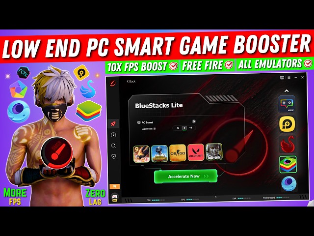 Free Fire Low End PC Smart Game Booster 2026 | Boost FPS in FreeFire & All Emulators (No Lag) | TMTT