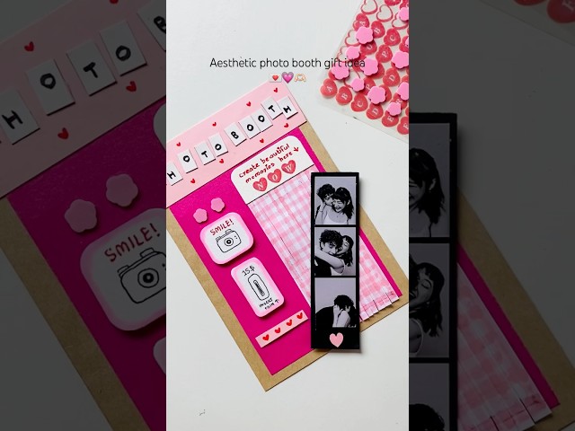 Cutest photo booth gift idea 💌 #diy #giftideas #shorts #youtubeshorts