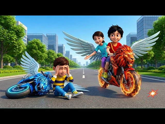 Poor Shiva vs Rich Rudra | Rudra Luxury Life | Tiger Bike vs Lion Bike Race | Shiva vs Rudra Cartoon