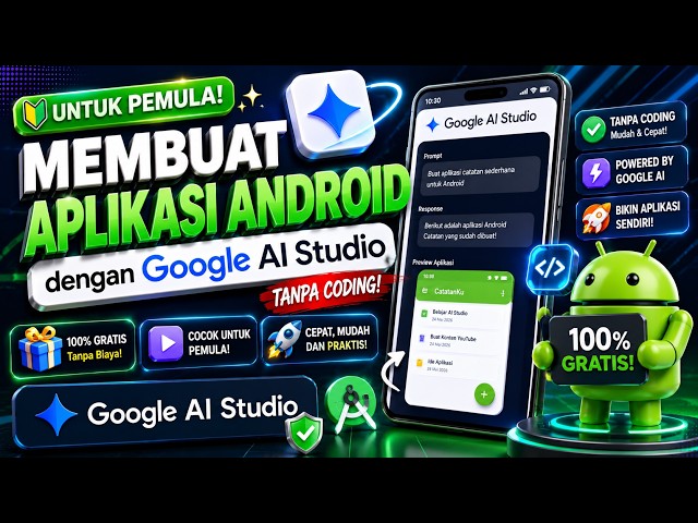 Cara Membuat Aplikasi Android dengan Google AI Studio | Tanpa Coding untuk Pemula