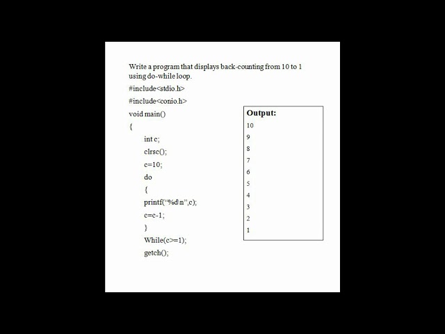 Backward Counting using Do While Loop|Computer|12th Class| Lecture By Prof Farhat