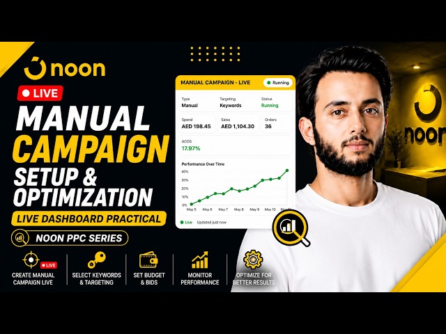 Noon PPC Manual Campaign Setup 2026 | Step-by-Step Setup & Optimization | Live Dashboard Practical
