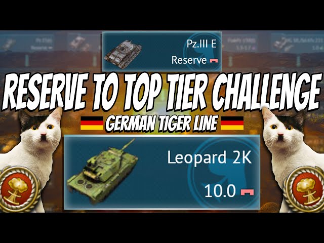 Playing the ENTIRE German Tiger Line - Reserve to Top Tier