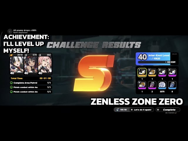 [Zenless Zone Zero Achievement] I'll Level Up Myself!: Reach Inter-Knot Lv. 40
