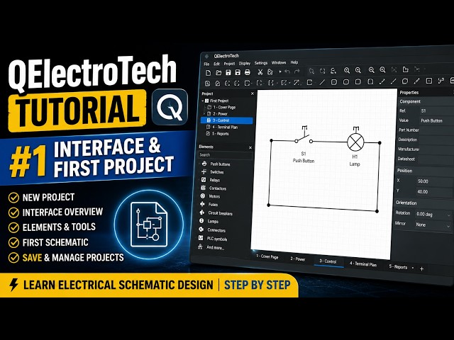 QElectroTech Tutorial #1: Interface & First Project | Complete Beginner Course