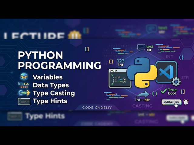 Lecture #2: Variables, Data Types, Type Casting & Basic Type HintsLecture