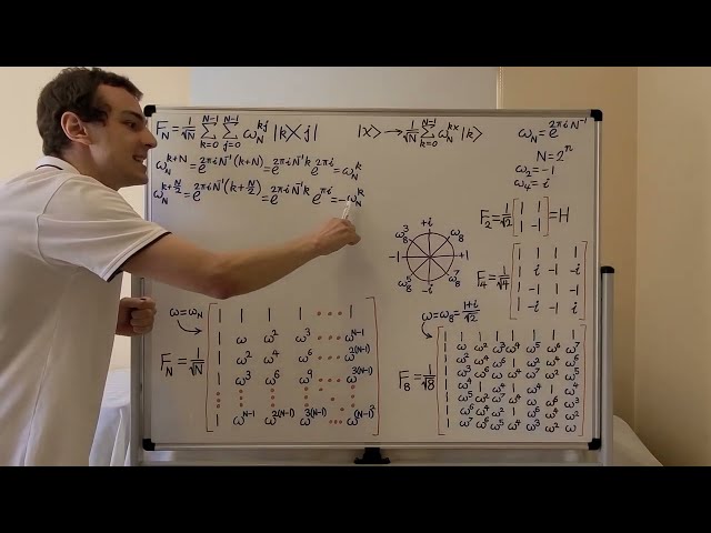 Quantum Fourier Transform Matrix Representation, Roots of Unity, Discrete Fourier Transform